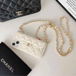 Chanel IPhone 14 Pro max case with real inner pocket